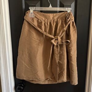 Khaki Colored Knee Length Skirt